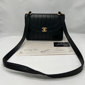 Vintage Chanel Mademoiselle Round Flap 24K Gold Hardware